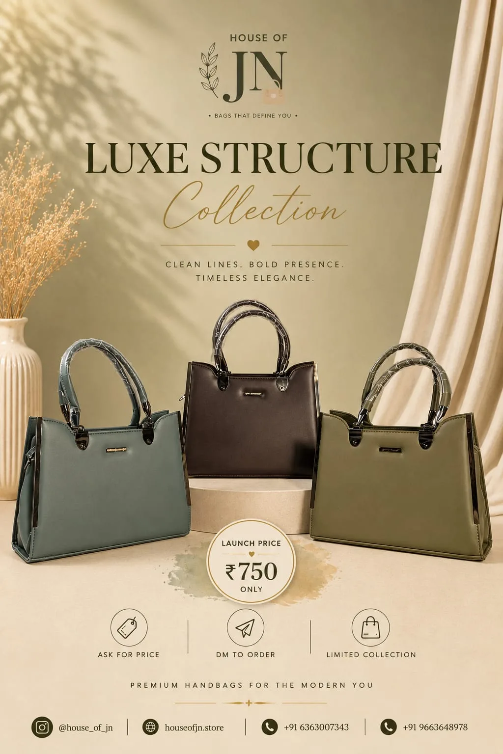 Luxe Handbag - Handbag - House of JN