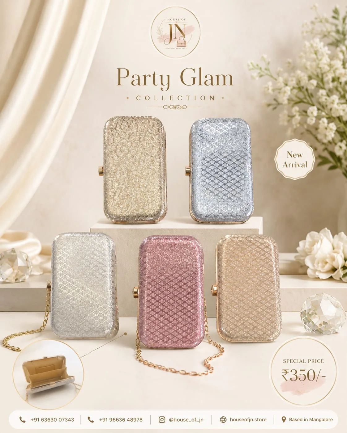 Party Glam Shine - Party Clutch - House of JN