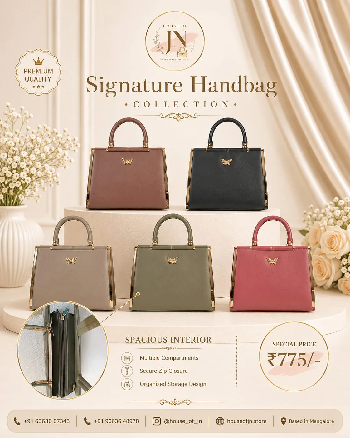 Serene Handbag - Handbag - House of JN