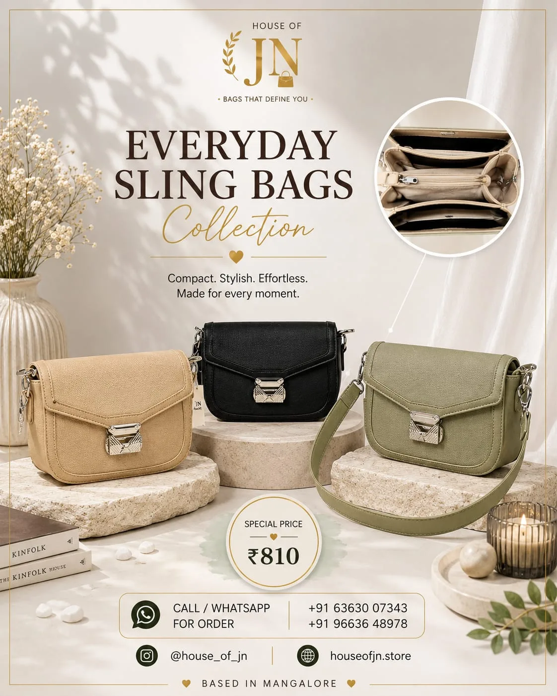 Slate - Sling Bag - House of JN