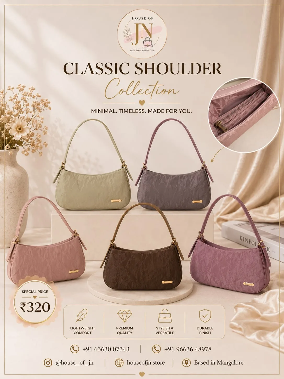 Velours Velvet - Shoulder Bag - House of JN